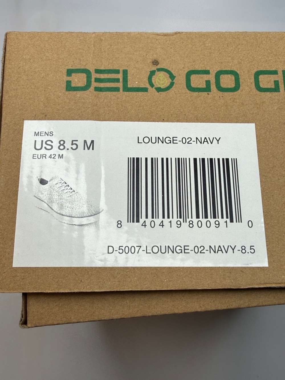 DELO Go Green Men's Lounge Oxford Shoes- Size 8.5M - Picture 4 of 10